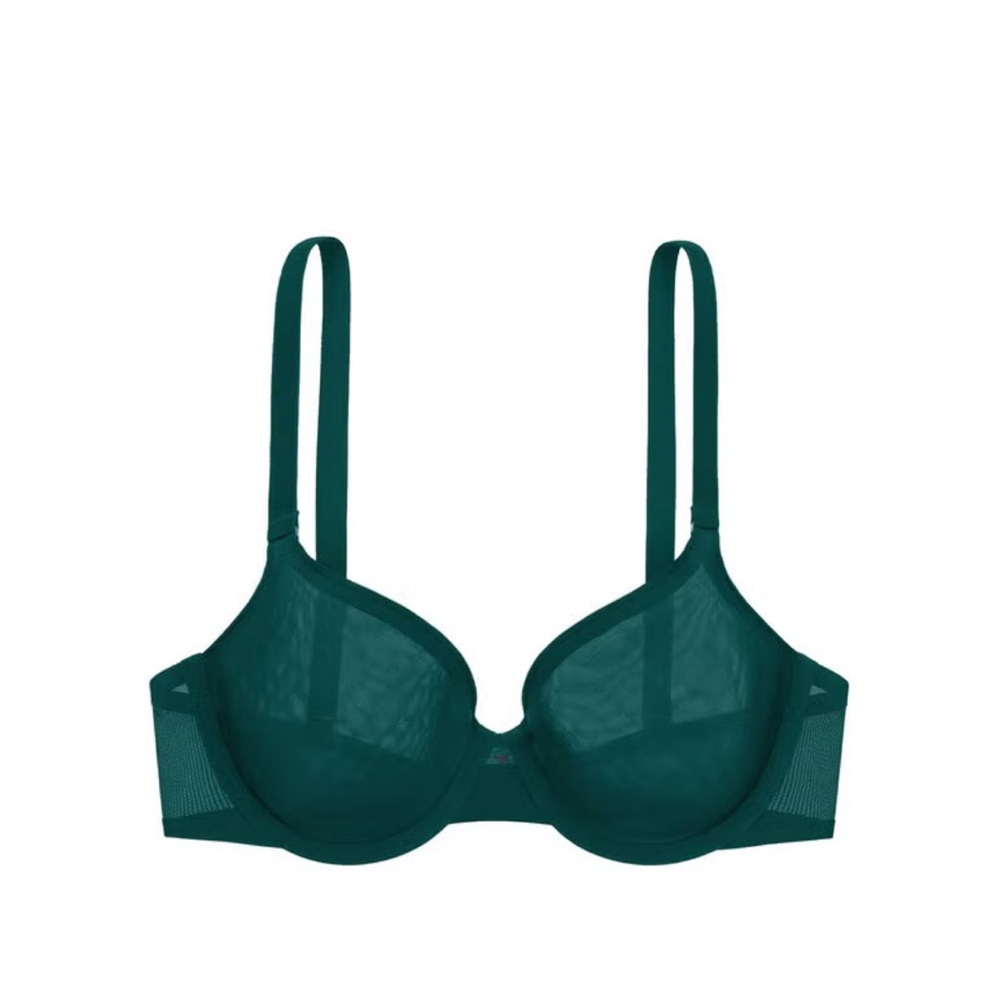 CUUP Demi Spacer Bra in green teal color